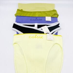 Colsie Women's 5 Pack Cheeky Panties Assorted Colors Size XS